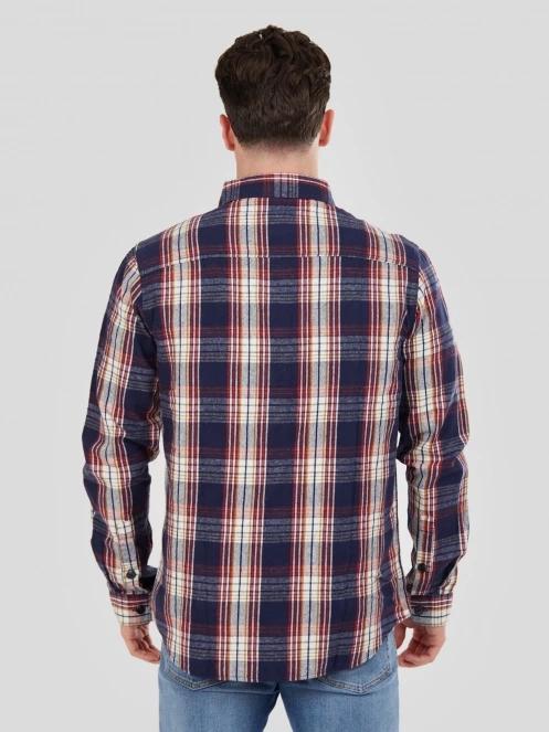 Fundango Harris Shirt férfi hosszú ujjú ing sötétkék színben 3