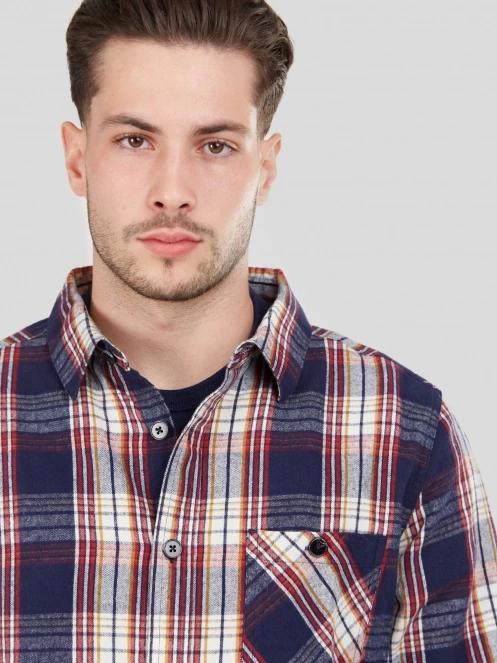 Fundango Harris Shirt férfi hosszú ujjú ing sötétkék színben 5