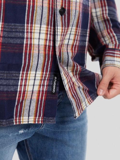 Fundango Harris Shirt férfi hosszú ujjú ing sötétkék színben 6