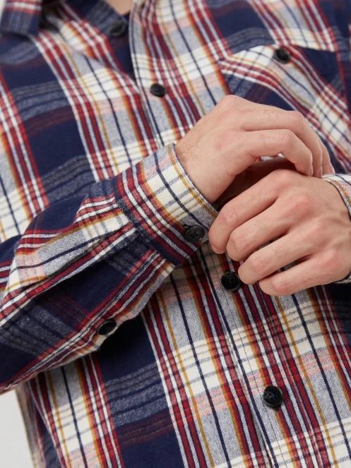 Fundango Harris Shirt férfi hosszú ujjú ing sötétkék színben 7