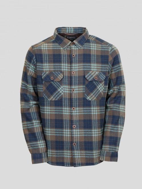 Fundango Roddy Lined Shirt férfi ingkabát kék színben 9