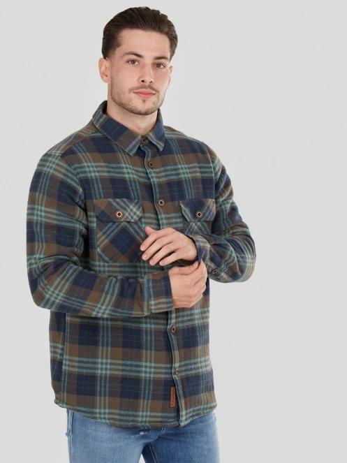 Fundango Roddy Lined Shirt férfi ingkabát kék színben 2