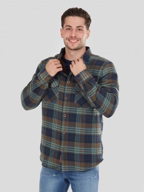 Fundango Roddy Lined Shirt férfi ingkabát kék színben 5