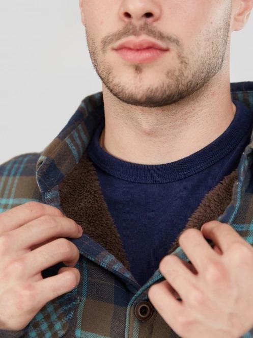 Fundango Roddy Lined Shirt férfi ingkabát kék színben 7