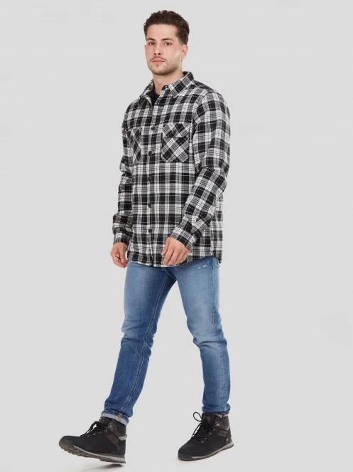 Fundango Roddy Lined Shirt férfi ingkabát fekete színben 4