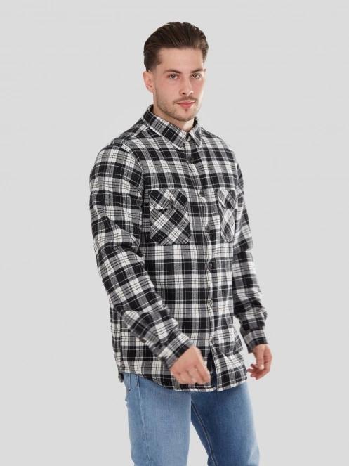 Fundango Roddy Lined Shirt férfi ingkabát fekete színben 5