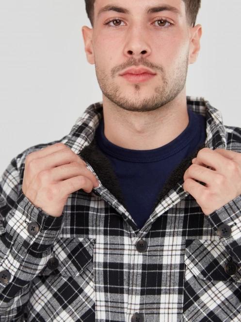 Fundango Roddy Lined Shirt férfi ingkabát fekete színben 6