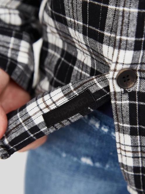 Fundango Roddy Lined Shirt férfi ingkabát fekete színben 7