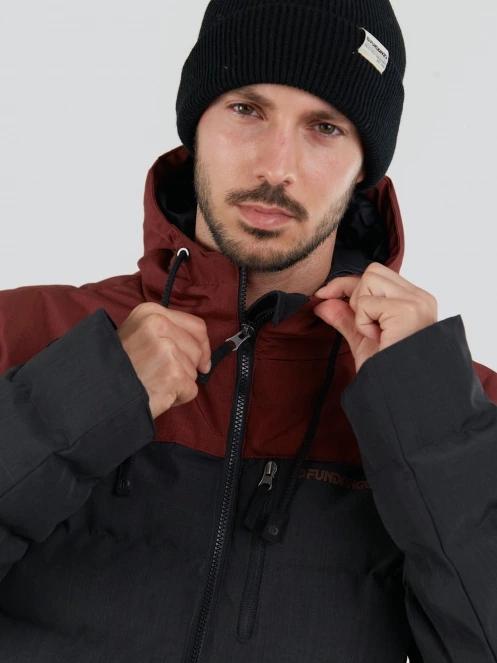 Fundango Passat Padded Jacket férfi steppelt átmeneti kabát piros színben 5