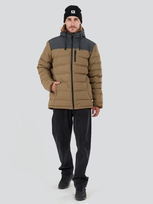 Fundango Passat Padded Jacket férfi steppelt átmeneti kabát barna színben 4