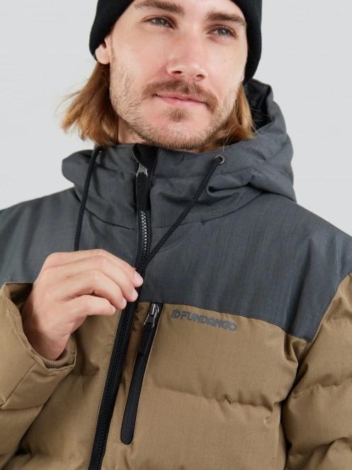 Fundango Passat Padded Jacket férfi steppelt átmeneti kabát barna színben 5