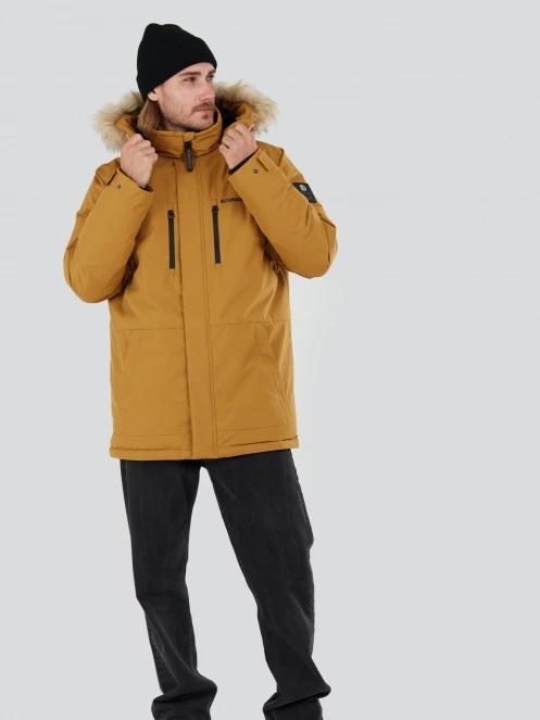 Fundango Spirit Parka Jacket férfi télikabát sárga színben 4
