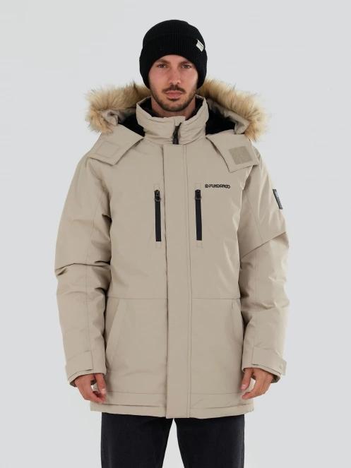 Fundango Spirit Parka Jacket férfi télikabát homok színben 2