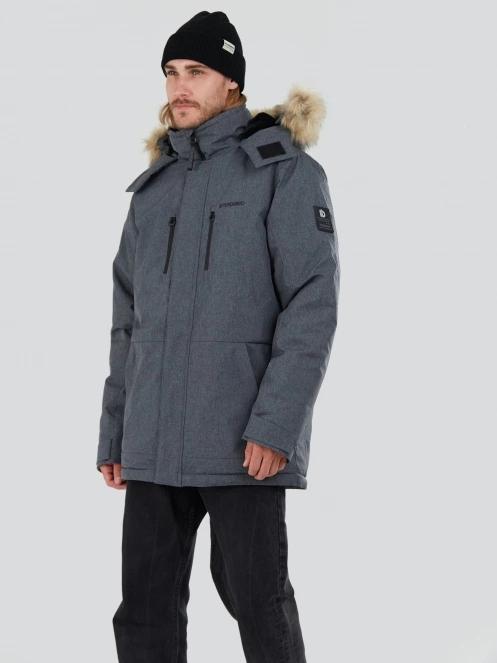 Fundango Spirit Parka Jacket férfi télikabát szürke színben 2