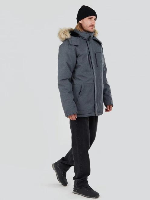 Fundango Spirit Parka Jacket férfi télikabát szürke színben 4
