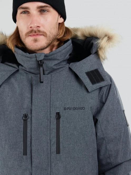 Fundango Spirit Parka Jacket férfi télikabát szürke színben 5