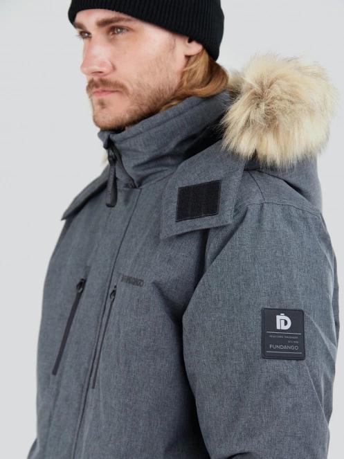 Fundango Spirit Parka Jacket férfi télikabát szürke színben 6