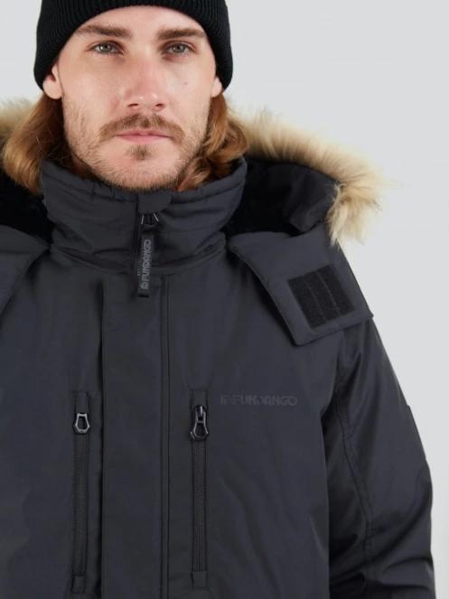 Fundango Spirit Parka Jacket férfi télikabát fekete színben 5