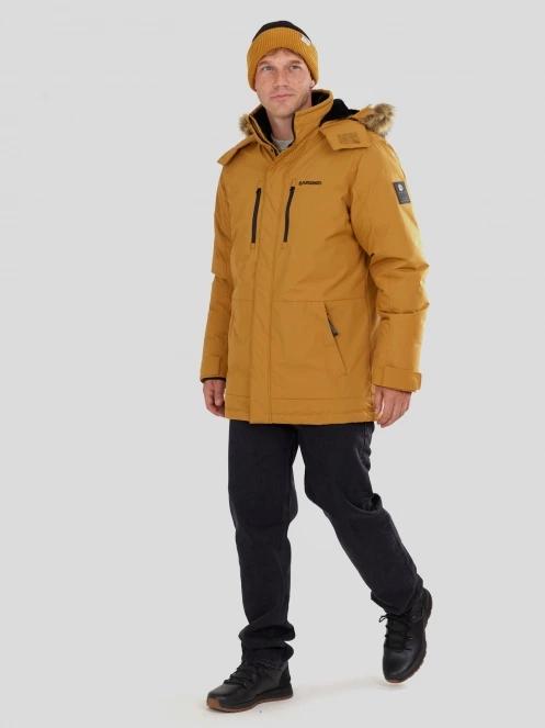 Fundango Spirit Parka Jacket férfi télikabát sárga színben 4