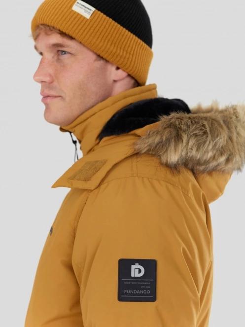 Fundango Spirit Parka Jacket férfi télikabát sárga színben 6