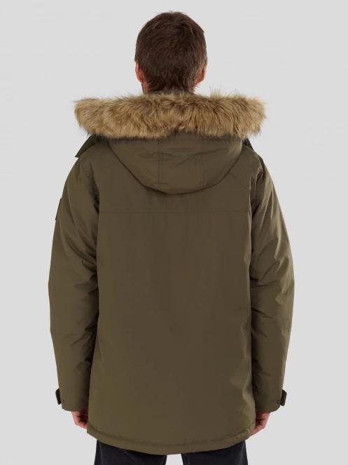 Fundango Spirit Parka Jacket férfi télikabát oliva színben 3