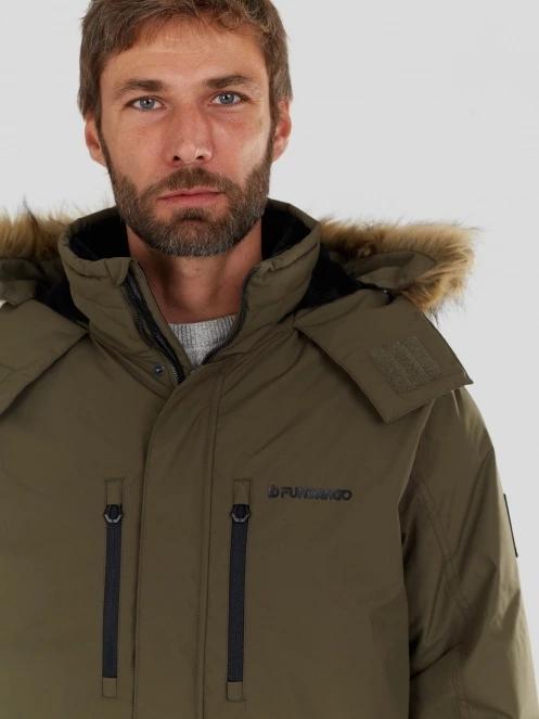 Fundango Spirit Parka Jacket férfi télikabát oliva színben 5