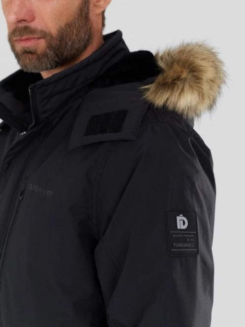 Fundango Spirit Parka Jacket férfi télikabát fekete színben 6