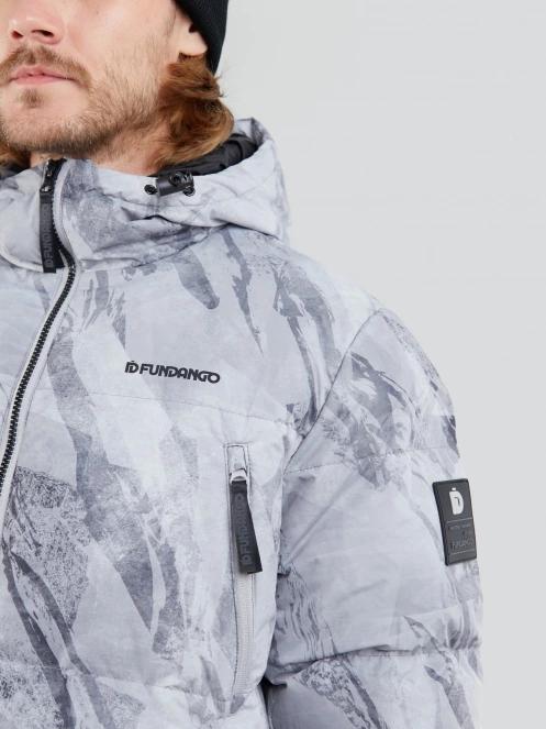 Fundango Ewan Puffer Jacket férfi átmeneti kabát szürke színben 6