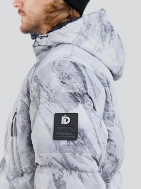 Fundango Ewan Puffer Jacket férfi átmeneti kabát szürke színben 7