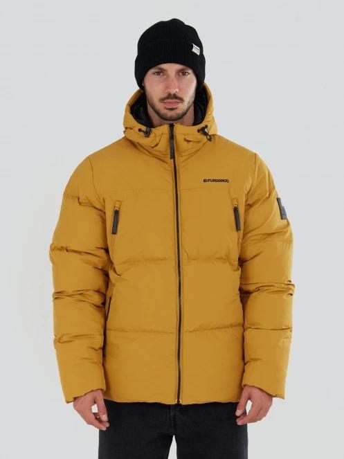 Fundango Ewan Puffer Jacket férfi átmeneti kabát sárga színben 2