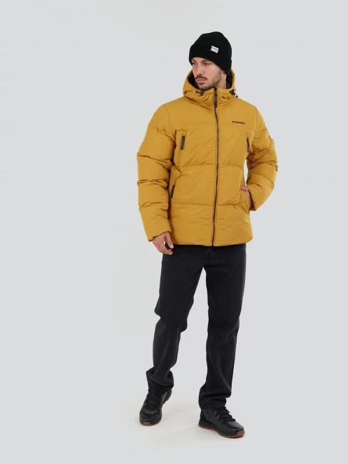 Fundango Ewan Puffer Jacket férfi átmeneti kabát sárga színben 4