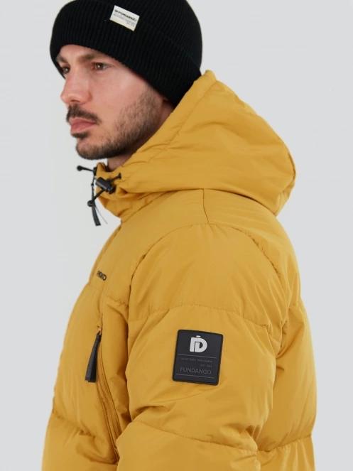Fundango Ewan Puffer Jacket férfi átmeneti kabát sárga színben 6
