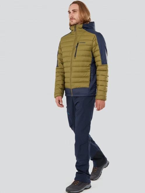 Fundango Matt Hooded Jacket férfi steppelt átmeneti kabát zöld színben 4