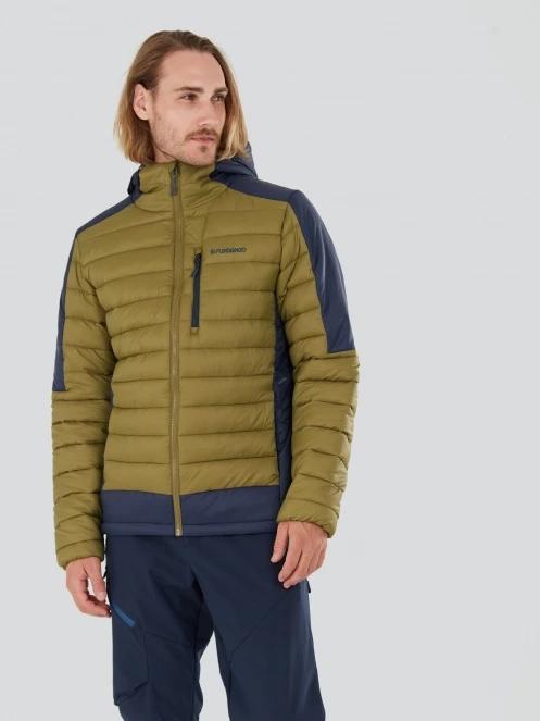 Fundango Matt Hooded Jacket férfi steppelt átmeneti kabát zöld színben 5