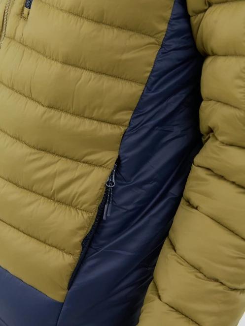 Fundango Matt Hooded Jacket férfi steppelt átmeneti kabát zöld színben 7