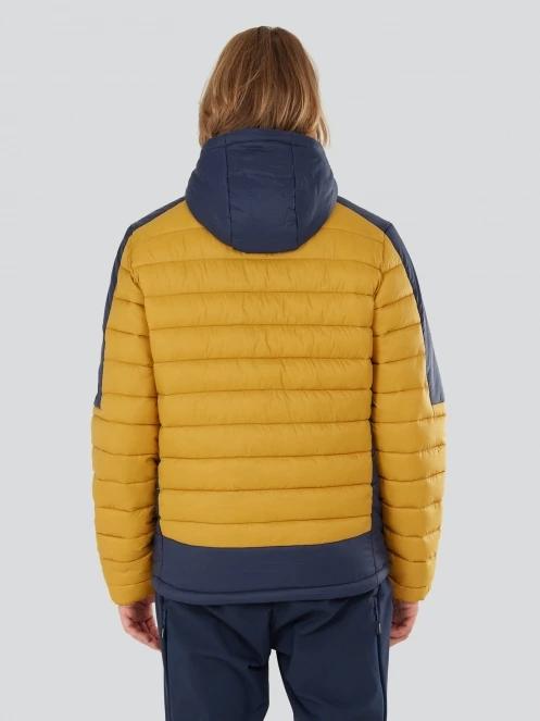 Fundango Matt Hooded Jacket férfi steppelt átmeneti kabát sárga színben 3