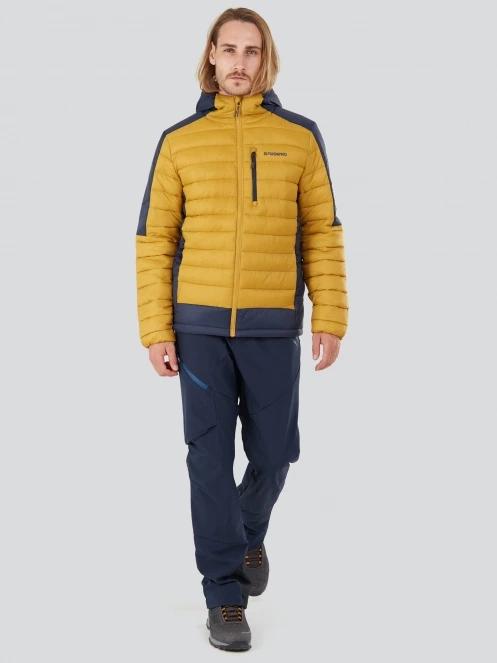 Fundango Matt Hooded Jacket férfi steppelt átmeneti kabát sárga színben 4