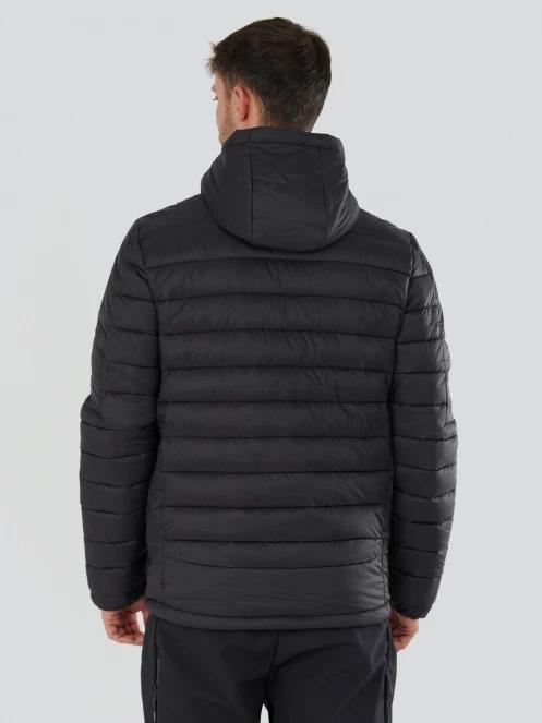 Fundango Matt Hooded Jacket férfi steppelt átmeneti kabát fekete színben 3