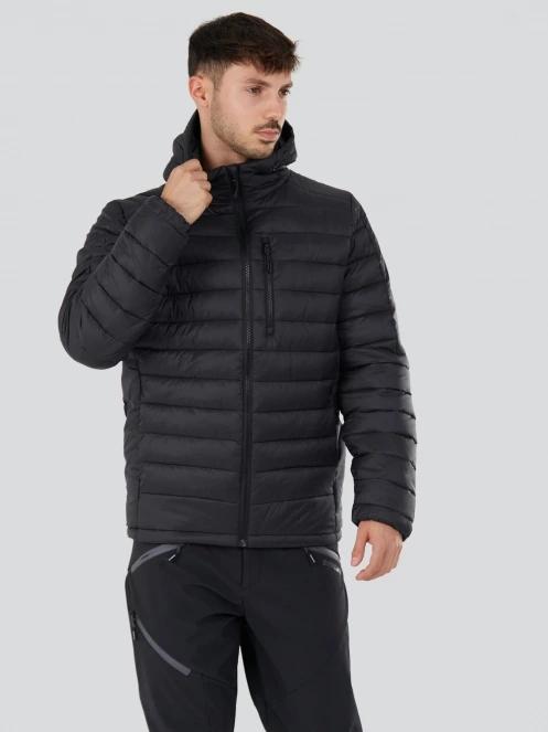 Fundango Matt Hooded Jacket férfi steppelt átmeneti kabát fekete színben 5