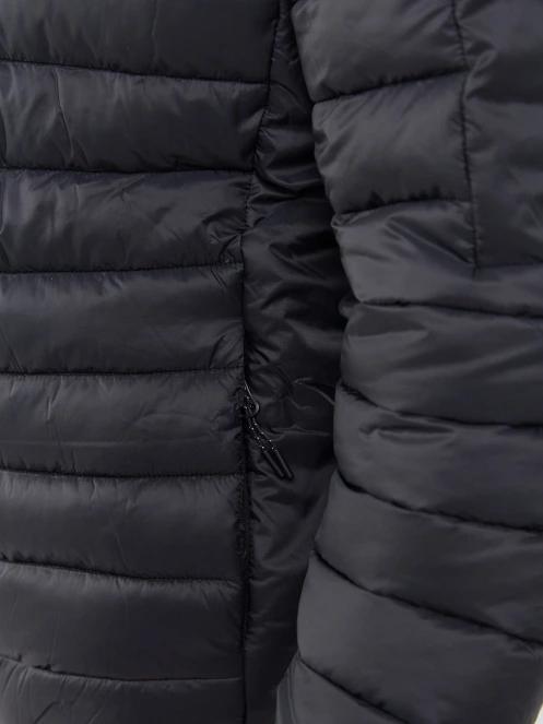 Fundango Matt Hooded Jacket férfi steppelt átmeneti kabát fekete színben 8