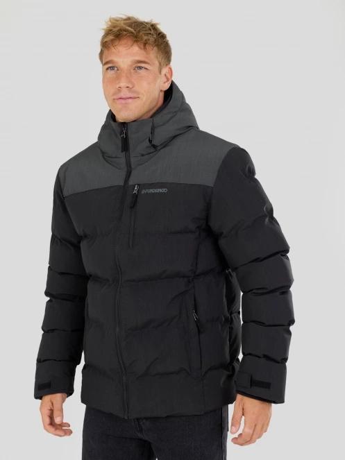 Fundango Passat II Padded Jacket férfi steppelt télikabát fekete színben 2
