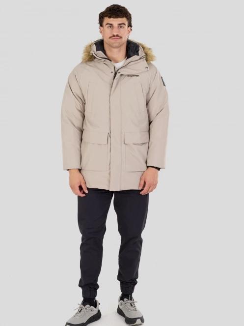 Fundango Spirit II Parka Jacket férfi télikabát homok színben 5
