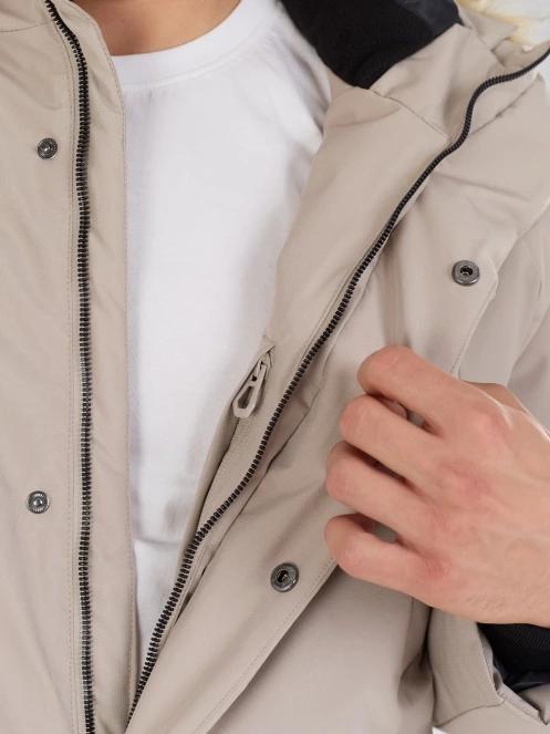Fundango Spirit II Parka Jacket férfi télikabát homok színben 8