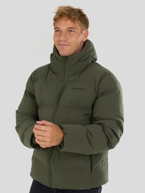 Fundango Newport Puffer Jacket férfi steppelt télikabát oliva színben 2