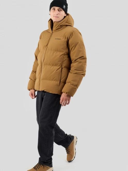 Fundango Newport Puffer Jacket férfi steppelt télikabát barna színben 4