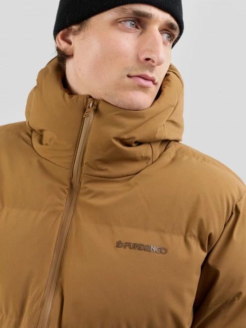 Fundango Newport Puffer Jacket férfi steppelt télikabát barna színben 5
