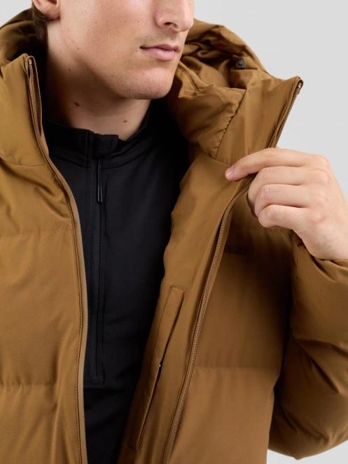 Fundango Newport Puffer Jacket férfi steppelt télikabát barna színben 6