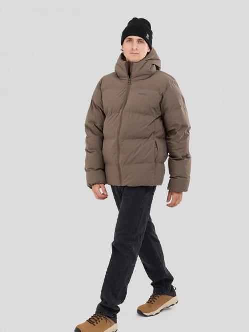 Fundango Newport Puffer Jacket férfi steppelt télikabát barna színben 4