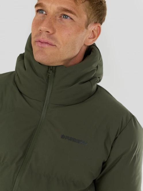 Fundango Newport Puffer Jacket férfi steppelt télikabát barna színben 6