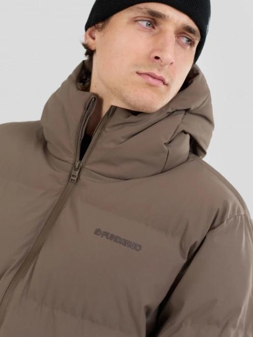 Fundango Newport Puffer Jacket férfi steppelt télikabát barna színben 7
